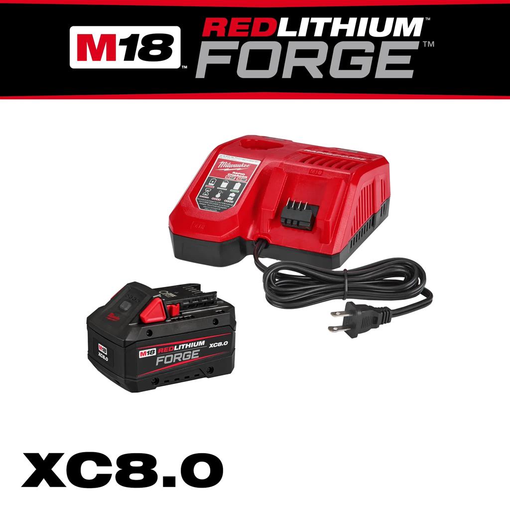 MILWAUKEE 48-59-1881 M18™ REDLITHIUM™ FORGE™ XC8.0 Starter Kit