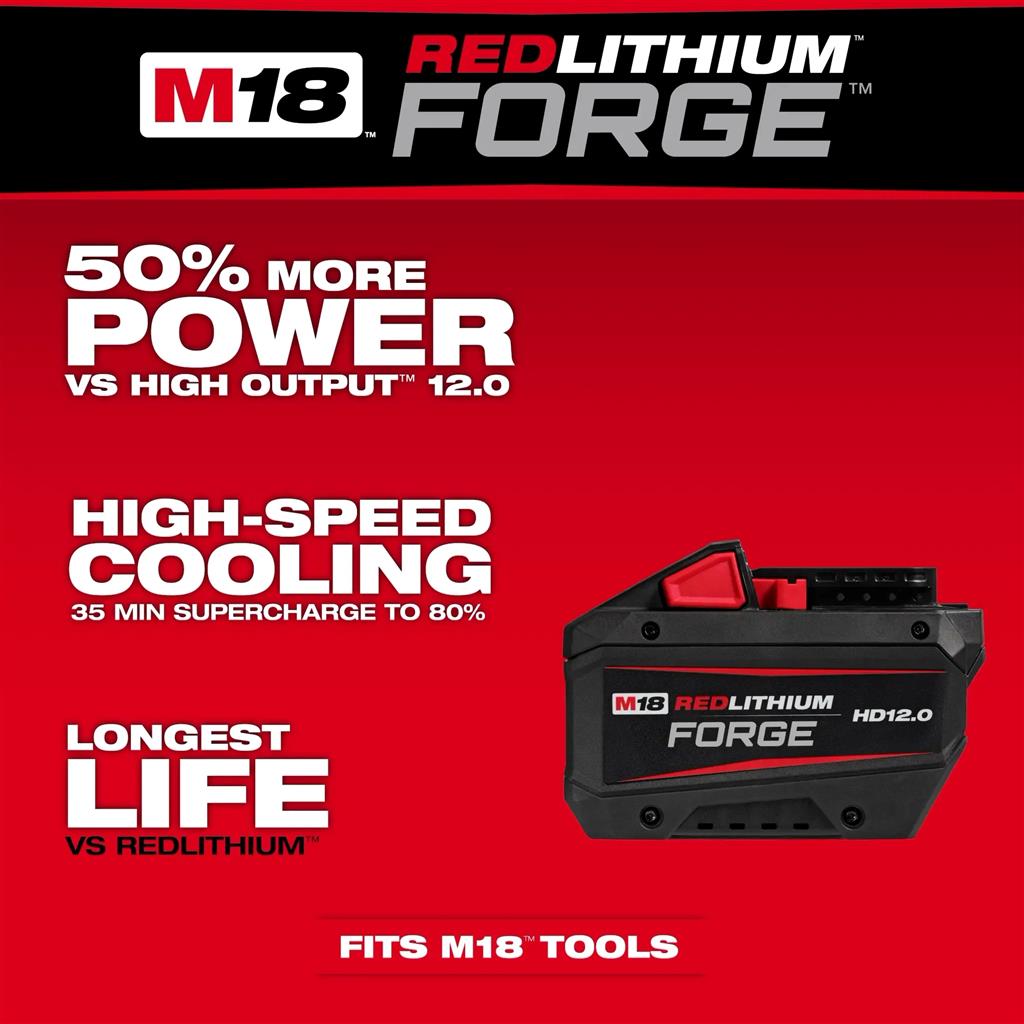 MILWAUKEE 48-11-1813 M18™ REDLITHIUM™ FORGE™ HD12.0 Battery Pack