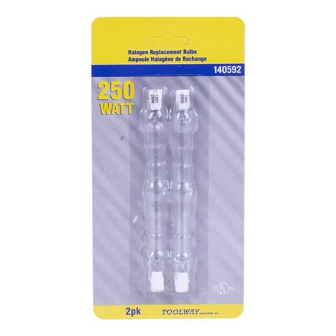 TOOLWAY 140592 HALOGEN LIGHTBULB 250W 2PK