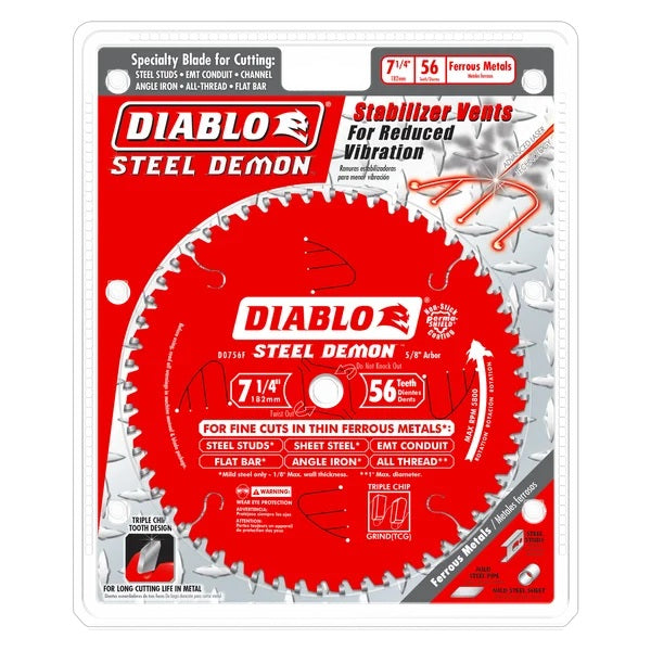 DIABLO D0756F FERROUS SAW BLADE 7-1/4 in. X 56T