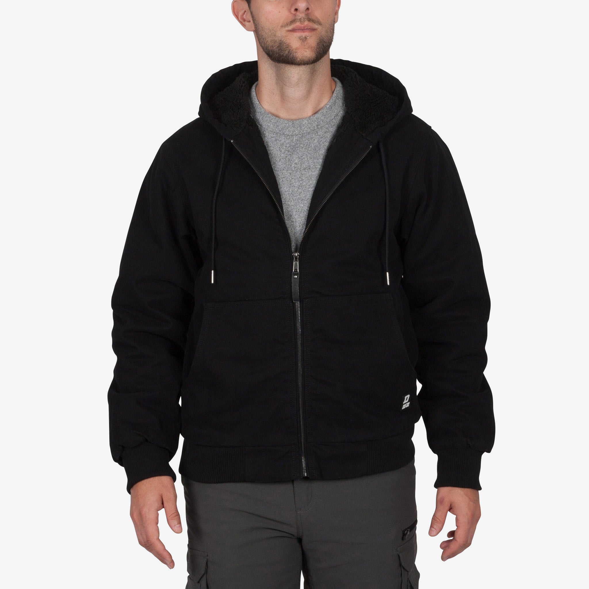 DURADRIVE SHERPA LINED CANVAS HOODIE JACKET