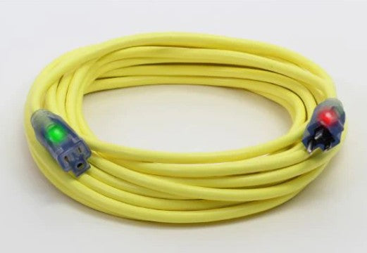 Century D17333025 ProGlo 14/3 SJTW 25 feet Coldweather Extension Cord Single Tap with "CGM" and lighted ends