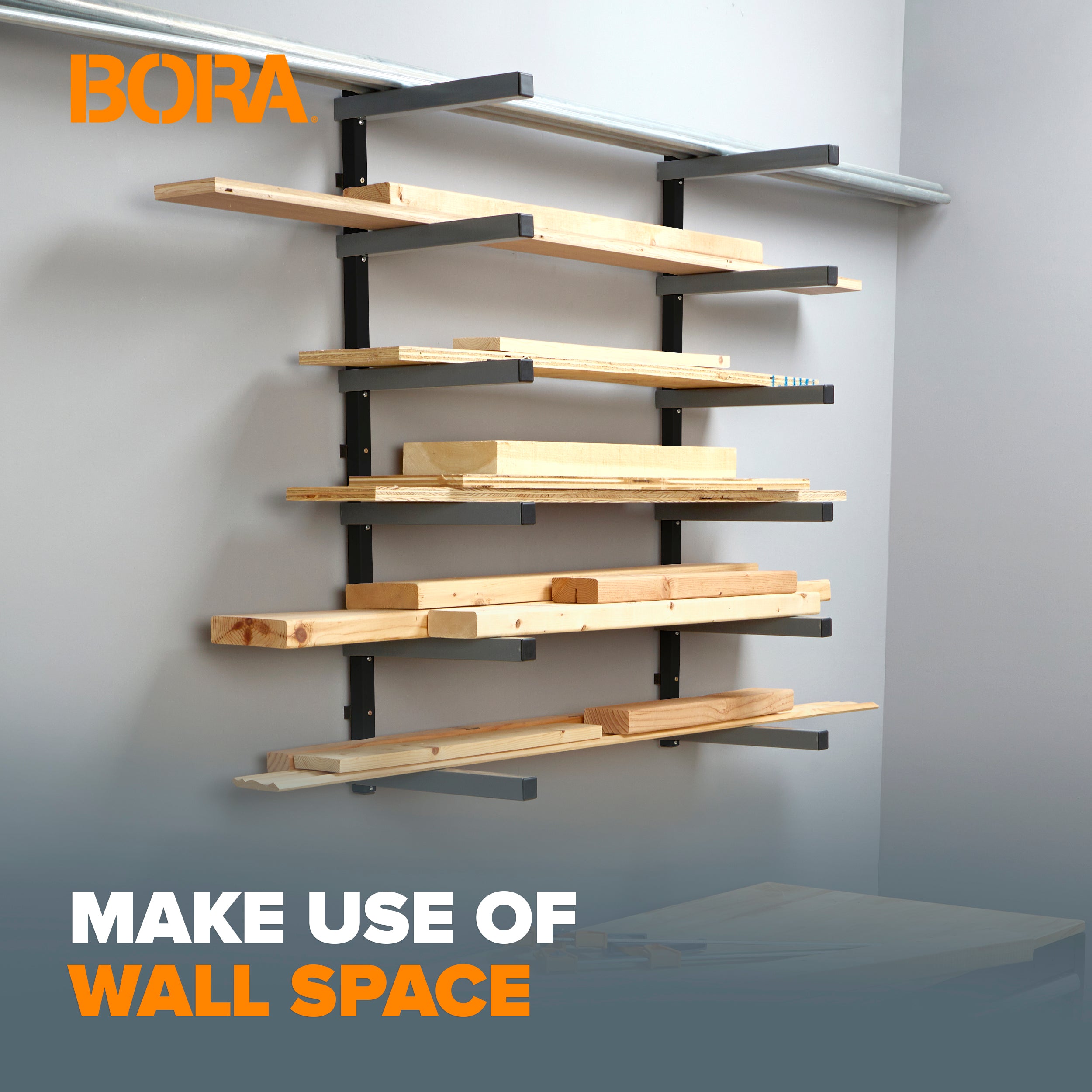 BORA PBR-006B 6-TIER WALL STORAGE RACK