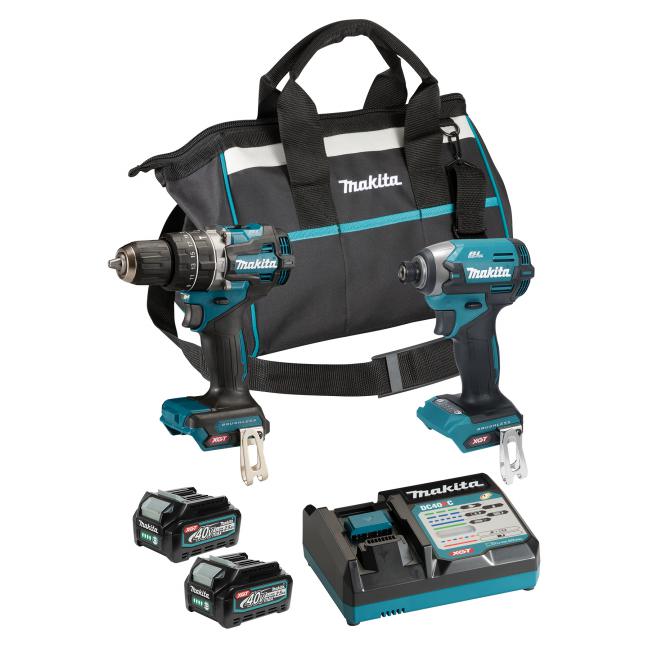 MAKITA DK0178G204 40Vmax XGT Brushless 2 Tool Combo Kit (2.5Ah x2)