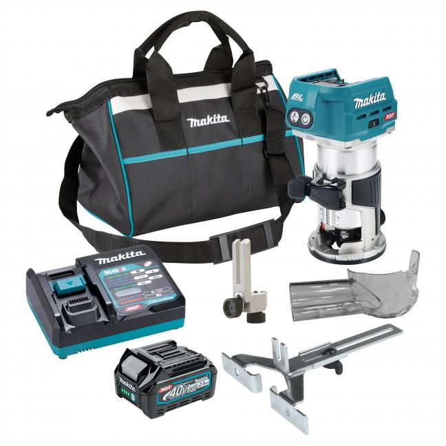 Makita RT001GD101 40Vmax XGT Brushless Router Kit with AWS (2.5Ah x1)