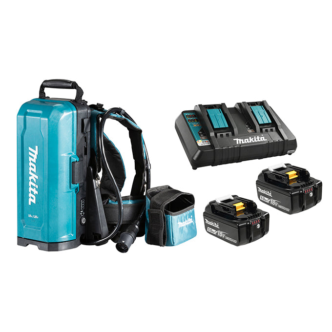 MAKITA PDC01X2 18V LXT Portable Backpack Power Supply Kit (5.0Ah x2)