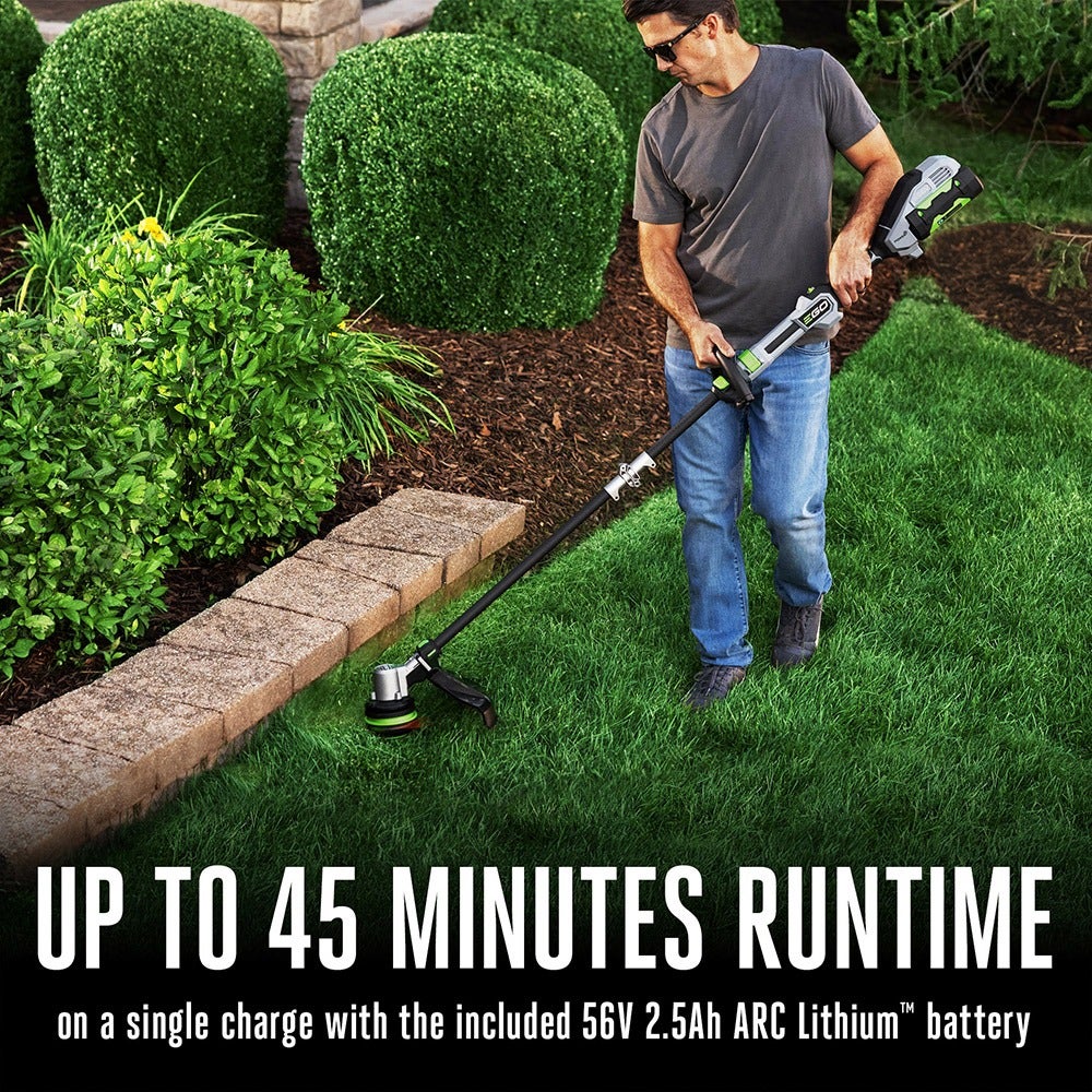 EGO ST1611T 56V POWER+ 16 In. POWERLOAD String Trimmer Kit w/Carbon Fiber Shaft (w/ 2.5Ah battery)