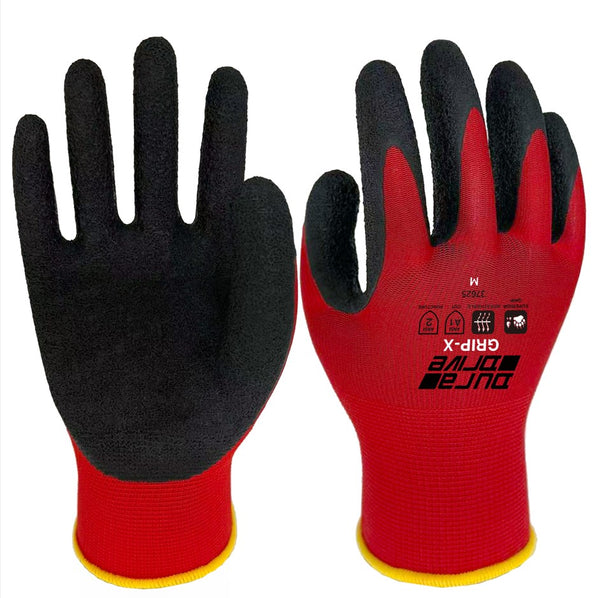 DuraDrive Grip-X 13G Gloves with Crinkle Latex Palm Coating - 12Prs/Pack