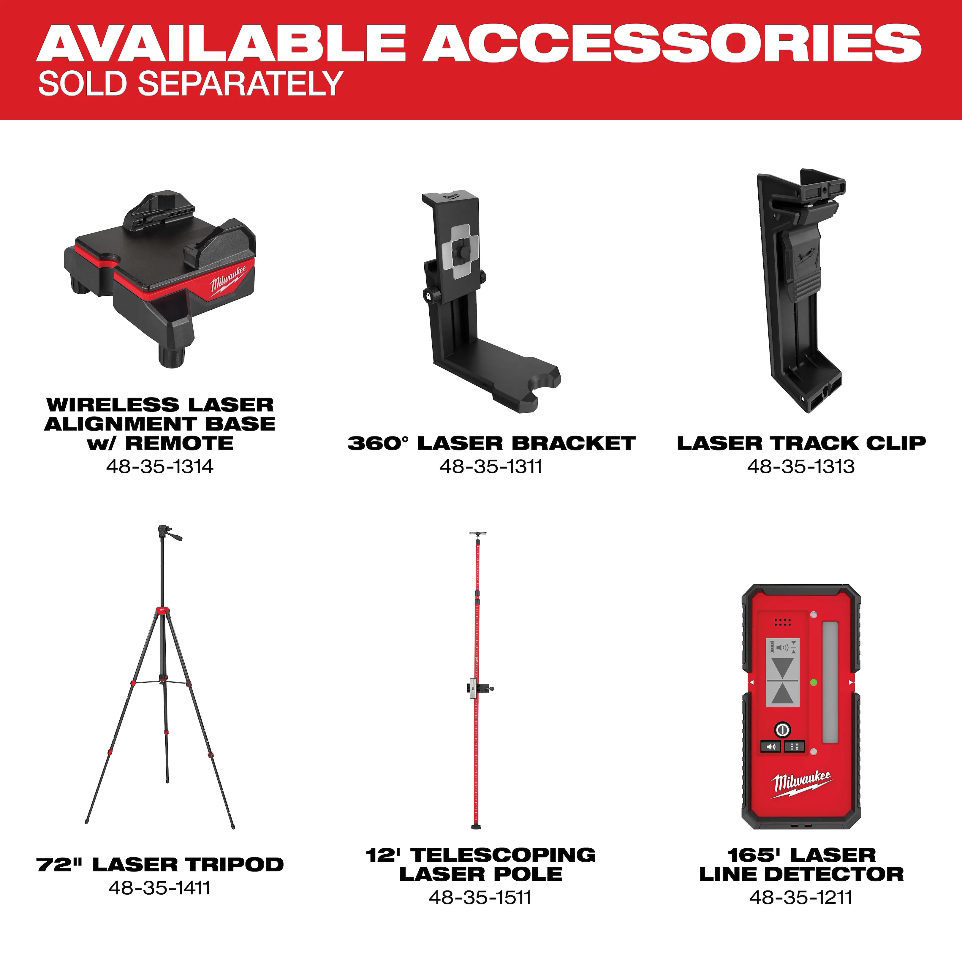 Milwaukee 3642-21 M12 360X3 Green Line Laser Kit, Auto-Align