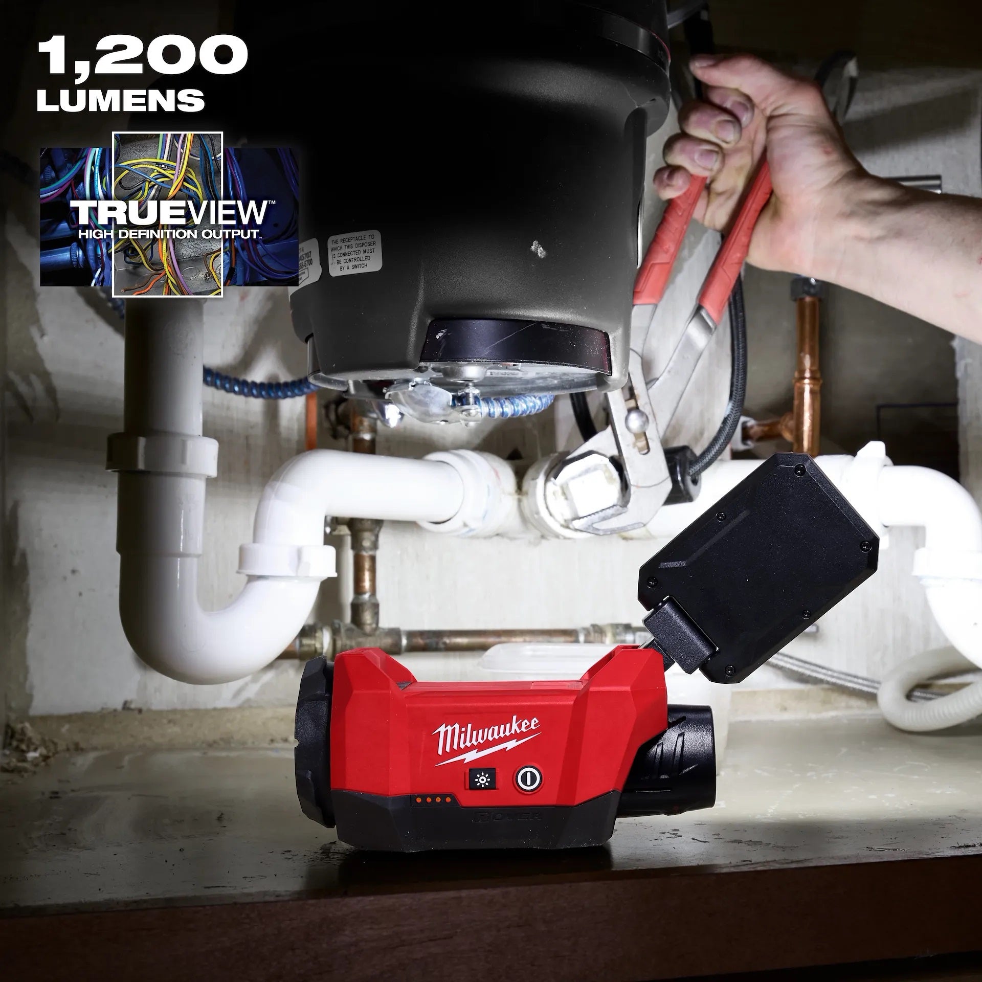Milwaukee 2350-20 M12 Packout Flood Light Bare (1200 Lumens)
