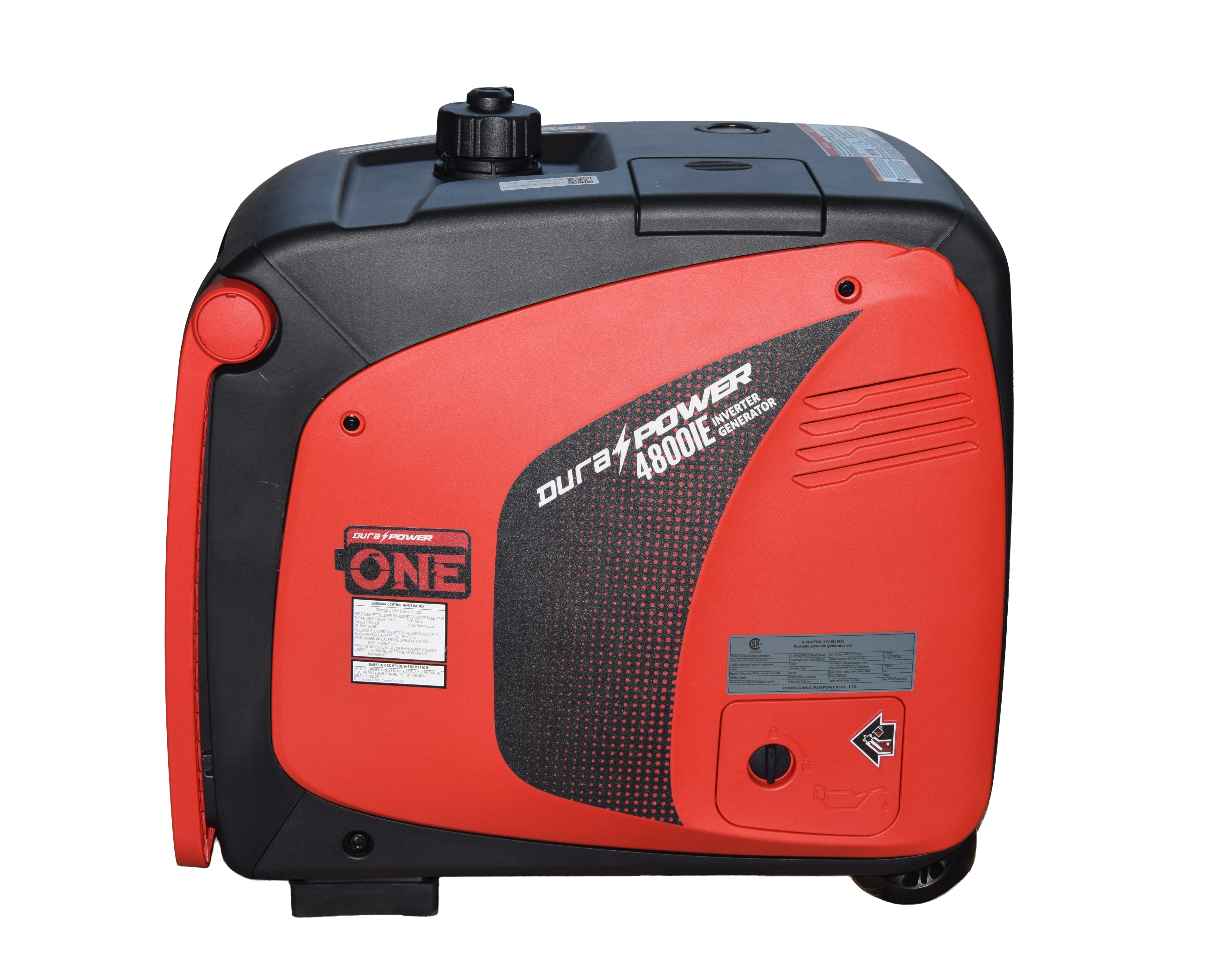 DuraPower 4800ie 4200W 192cc Dual Fuel 4-Stroke Inverter Generator