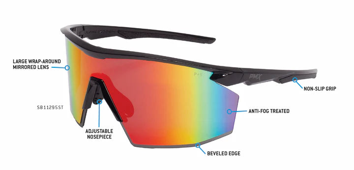 Pyramex PMXSPEC Anti Fog, Mirrored Safety Glasses