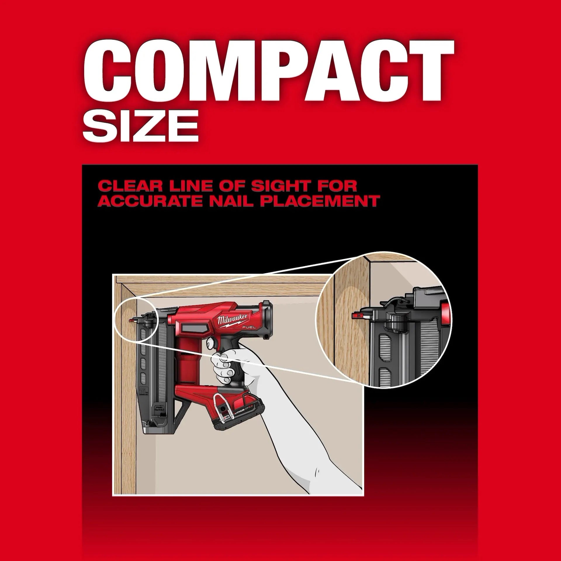 Milwaukee 3020-20 M18 Fuel 16 Guage Straight Finish Nailer Bare Tool