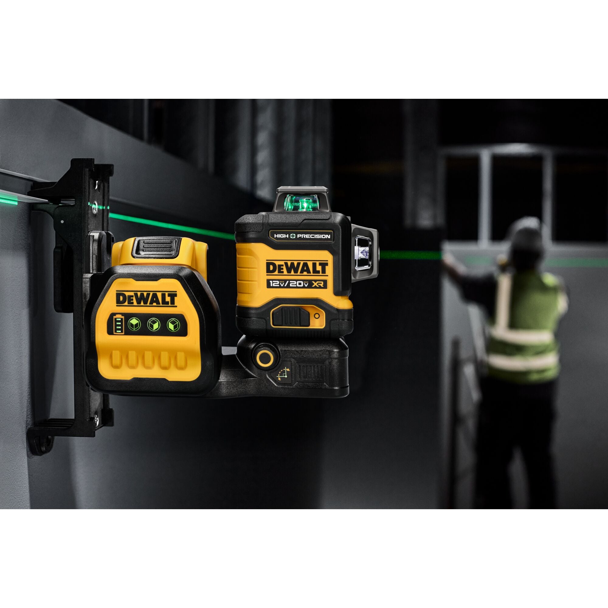 Dewalt DCLE34033D1 12/20V 3X360 Green Line Laser Kit 2.05AH
