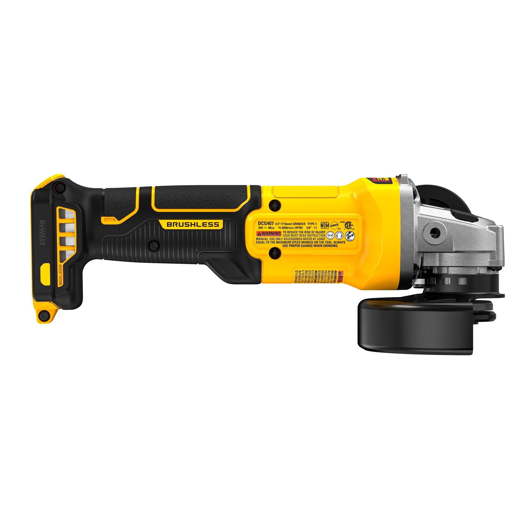 Dewalt DCG407B 20V Grinder Slide Bare 4-1/2 Inches (850W, Brake)