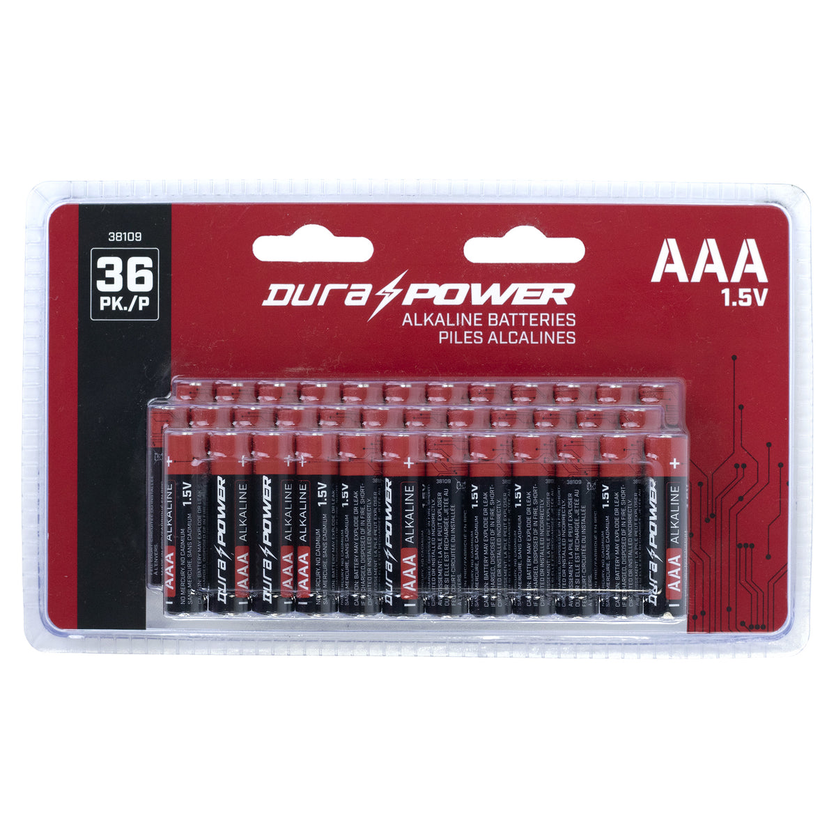 DuraPower AAA Alkaline Batteries (36-Pack)
