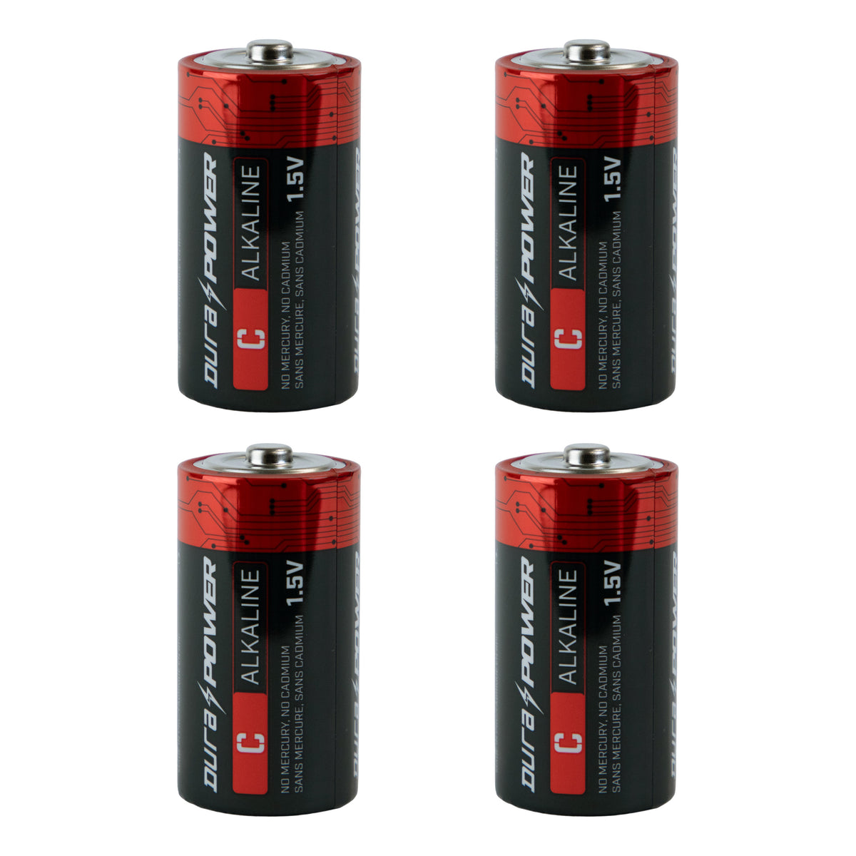 DuraPower C Alkaline Batteries (4-Pack)
