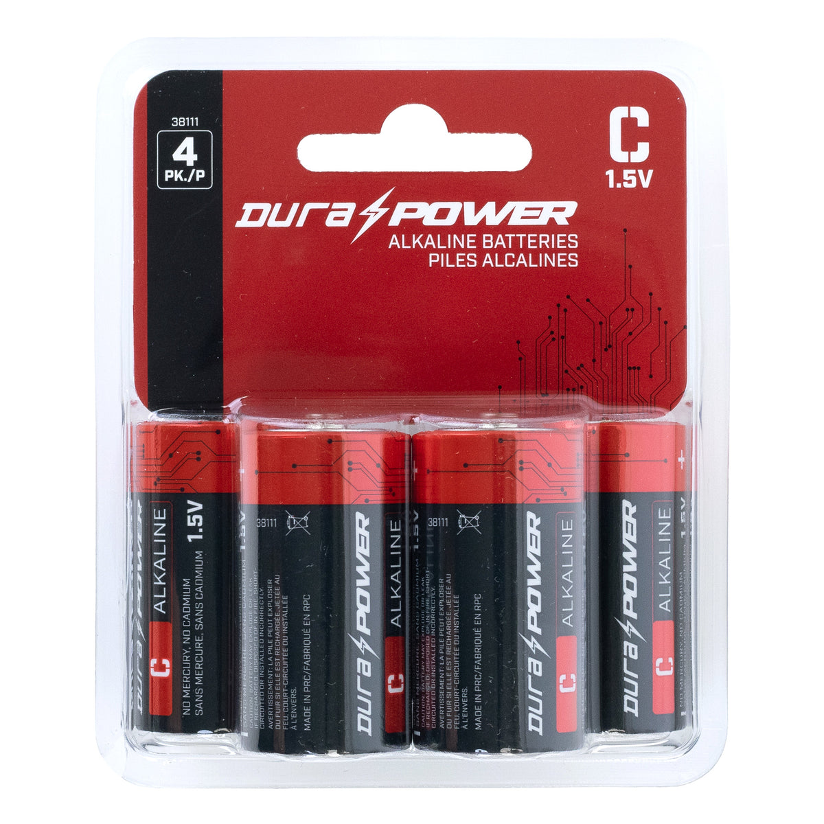 DuraPower C Alkaline Batteries (4-Pack)