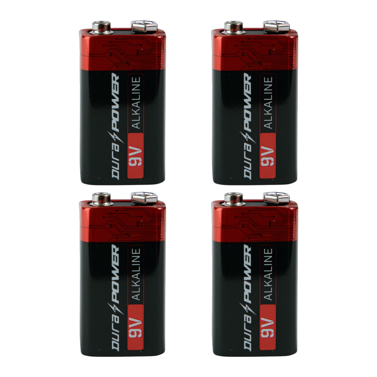 DuraPower 9V Alkaline Batteries (4-Pack)