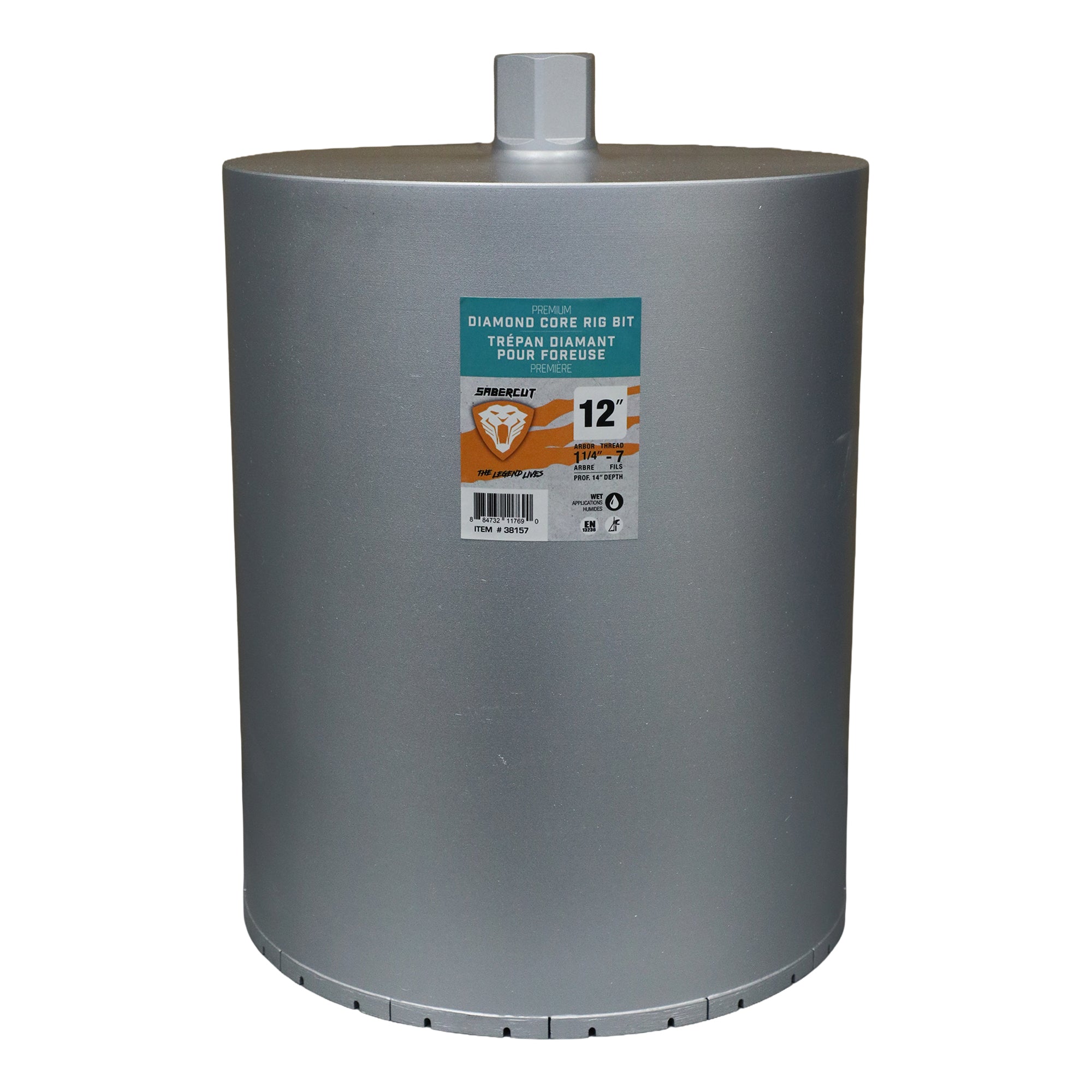 Sabercut 12 in. x 14 in. Crown Diamond Core Bit, Continuous Wet