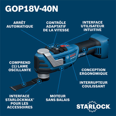 Bosch GOP18V-40N Starlock Max Oscillating Multi-Tool (Tool only)
