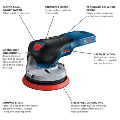 Bosch GEX18V-5N Professional Cordless Sander (Bare Tool)