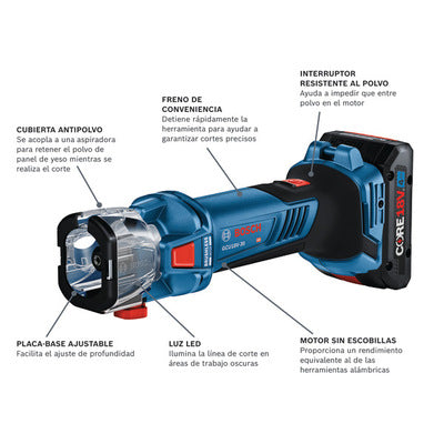 Bosch GCU18V-30N 18V Brushless Cut-out Tool (Bare Tool)
