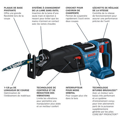 Bosch GSA18V-110N Cordless Reciprocating Saw (Bare Tool)