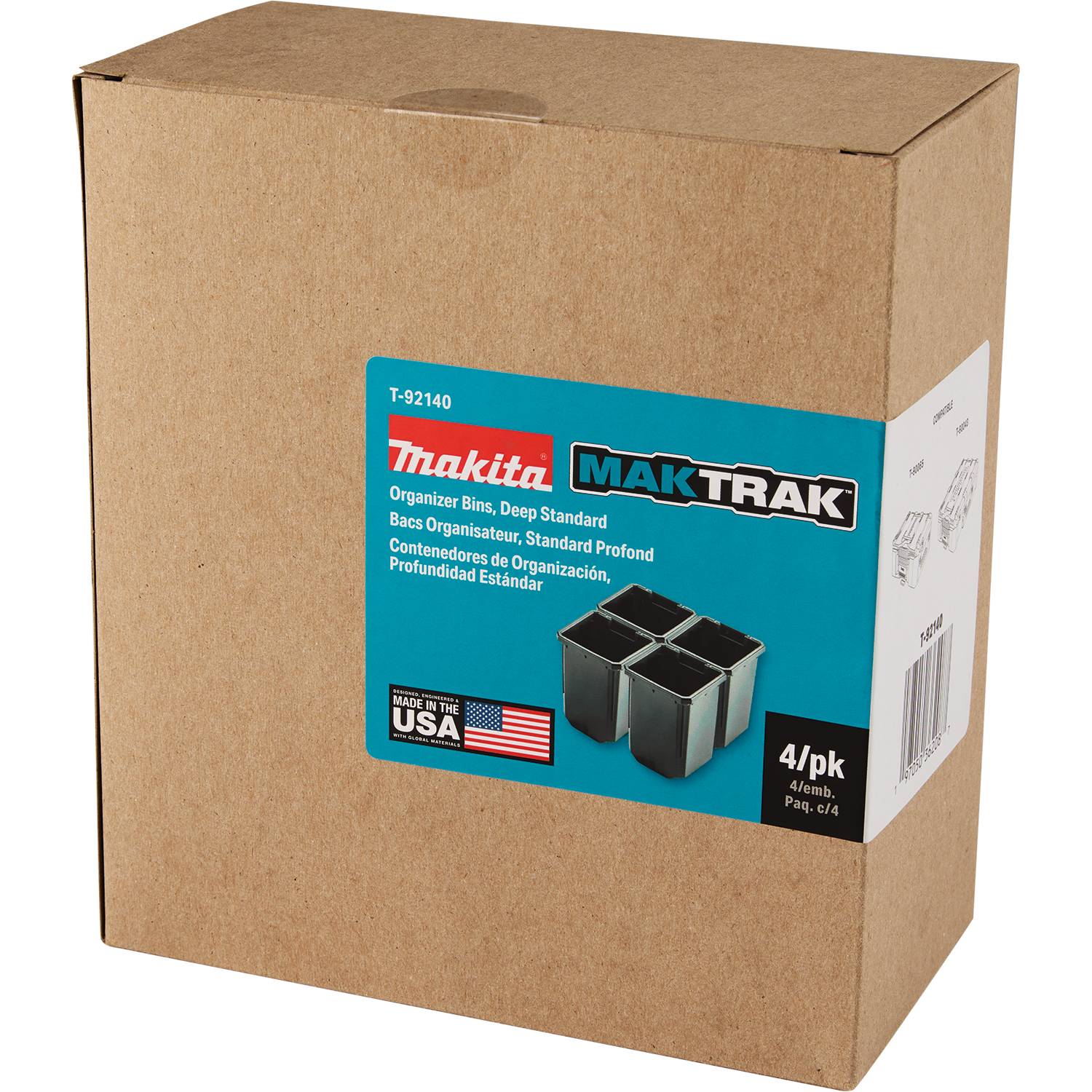 Makita Maktrak™ T-92140 4Pc Standard Deep Bin Set (For T-90043/T-90065)