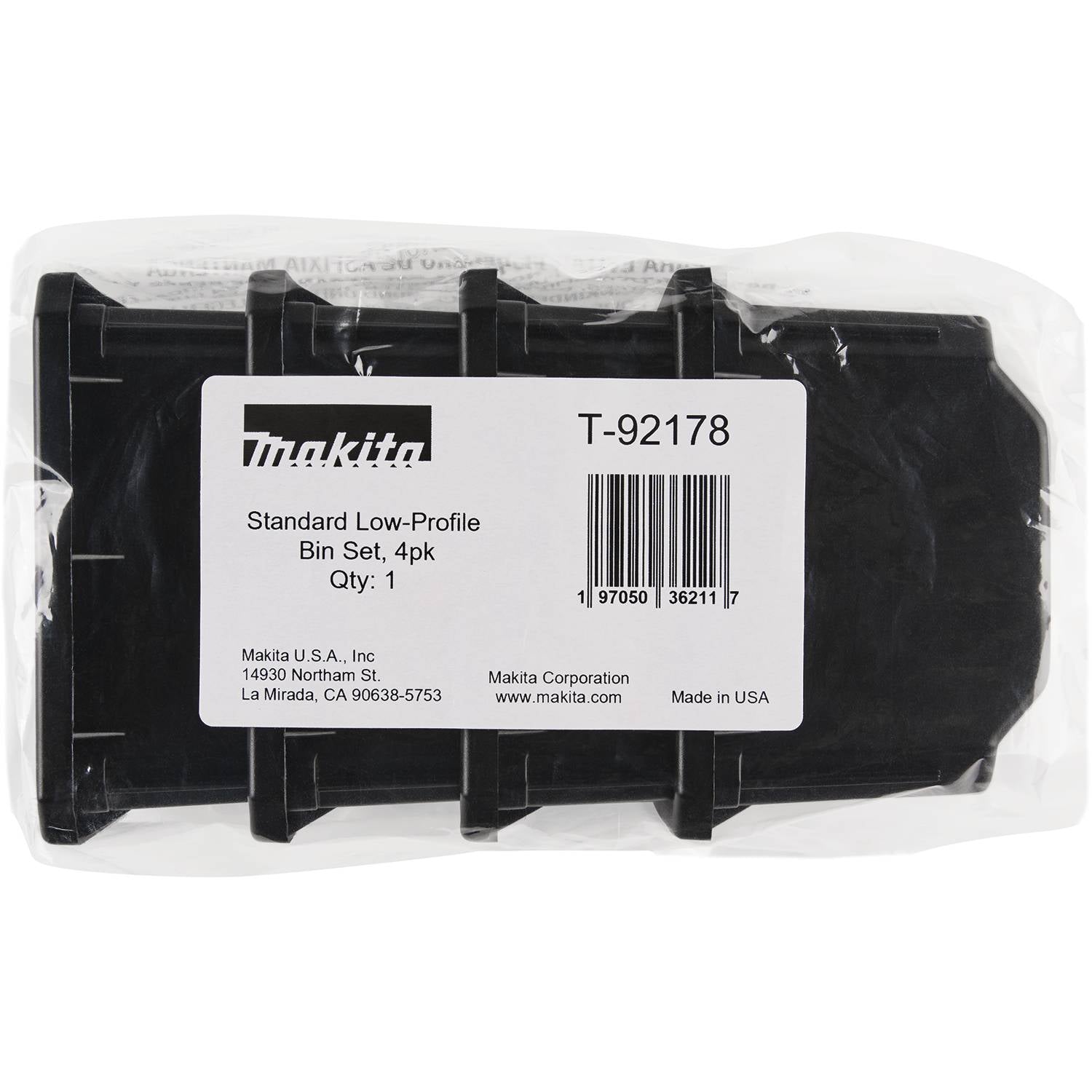 Makita Maktrak™ T-92178 4Pc Standard Low-Profile Bin Set (For T-90059)