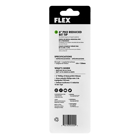Flex FA101000-5 6 Inches Phillips Bit For Collated Attachment (5-Pack)