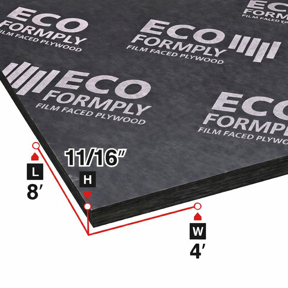 11/16 in. x 4 ft. x 8 ft. Ecoform Concrete Formply Plywood