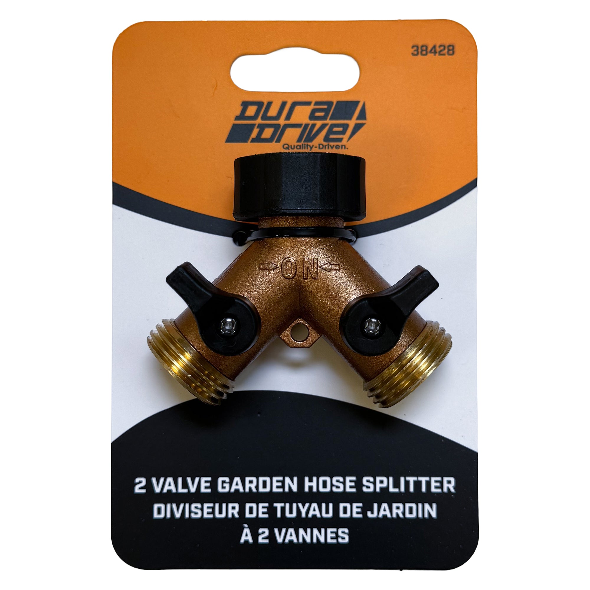 DuraDrive Y-connector 2-Valve Garden Hose Splitter