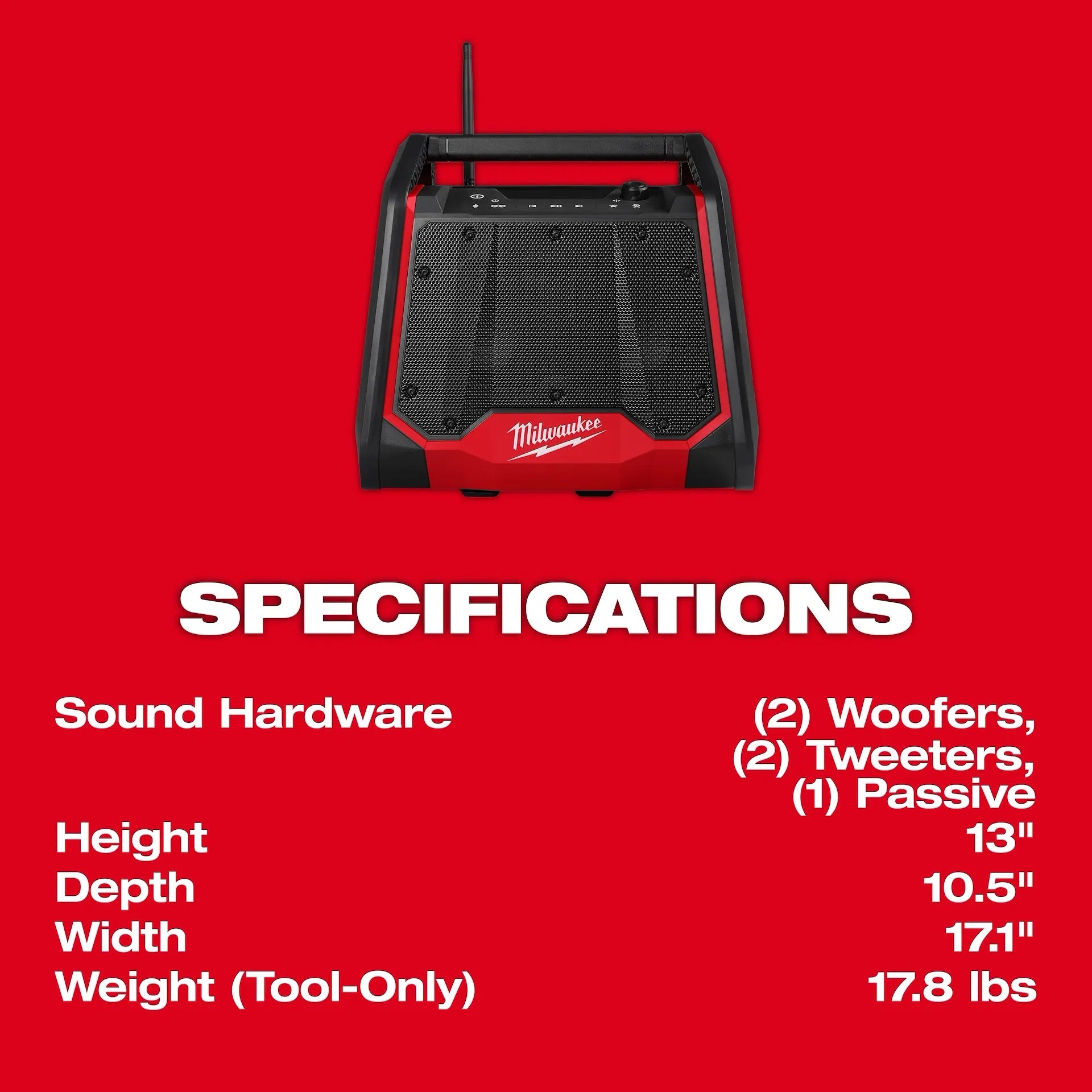 Milwaukee 2956-20 M18 Bluetooth Jobsite Radio + Charger