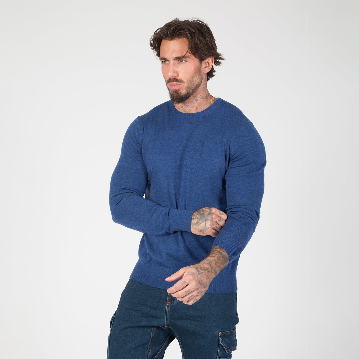 DuraDrive 100% Extra-Fine Merino Wool Crew Neck Sweater