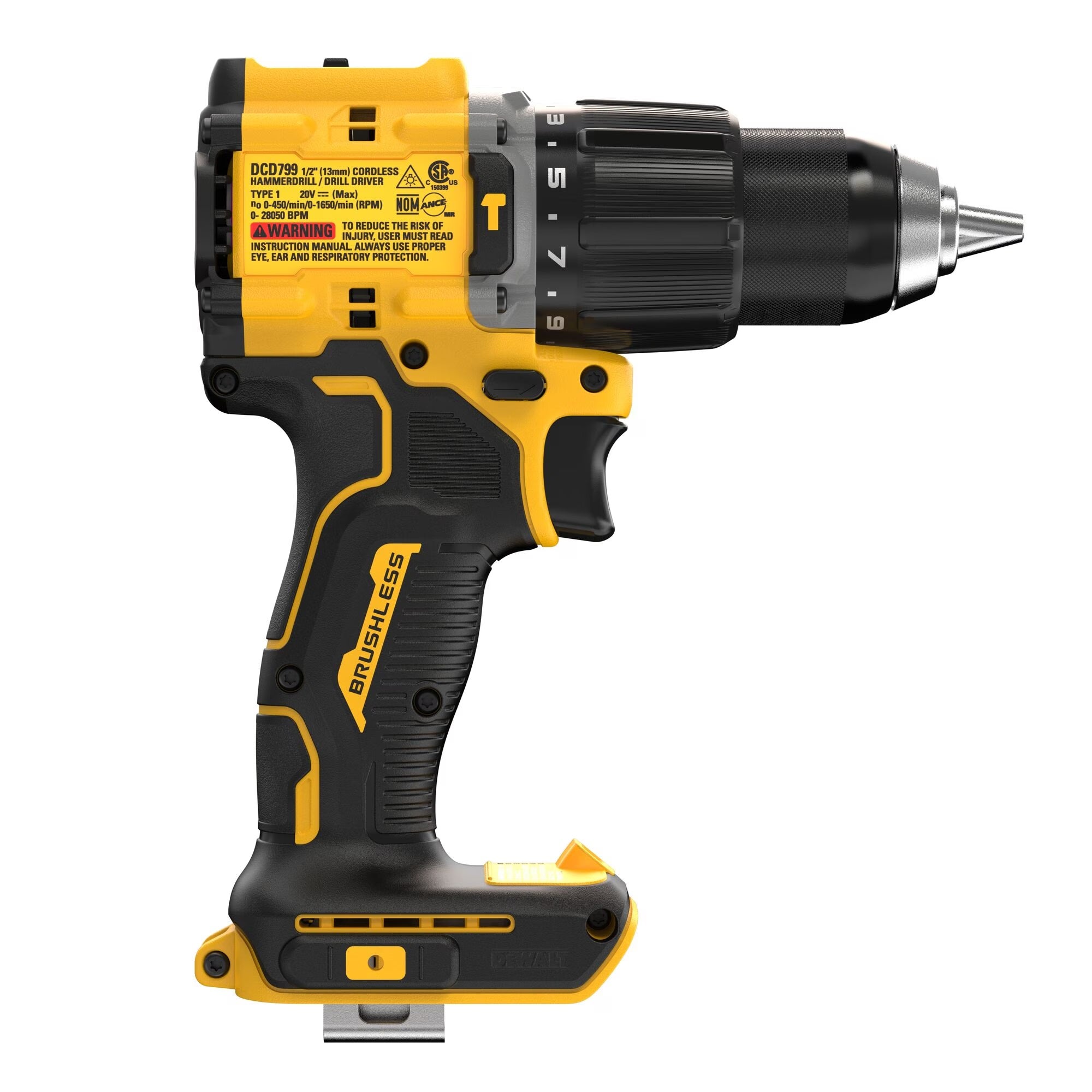 DEWALT DCD799B ATOMIC 20V MAX* 1/2 in. Hammer Drill (Tool Only)