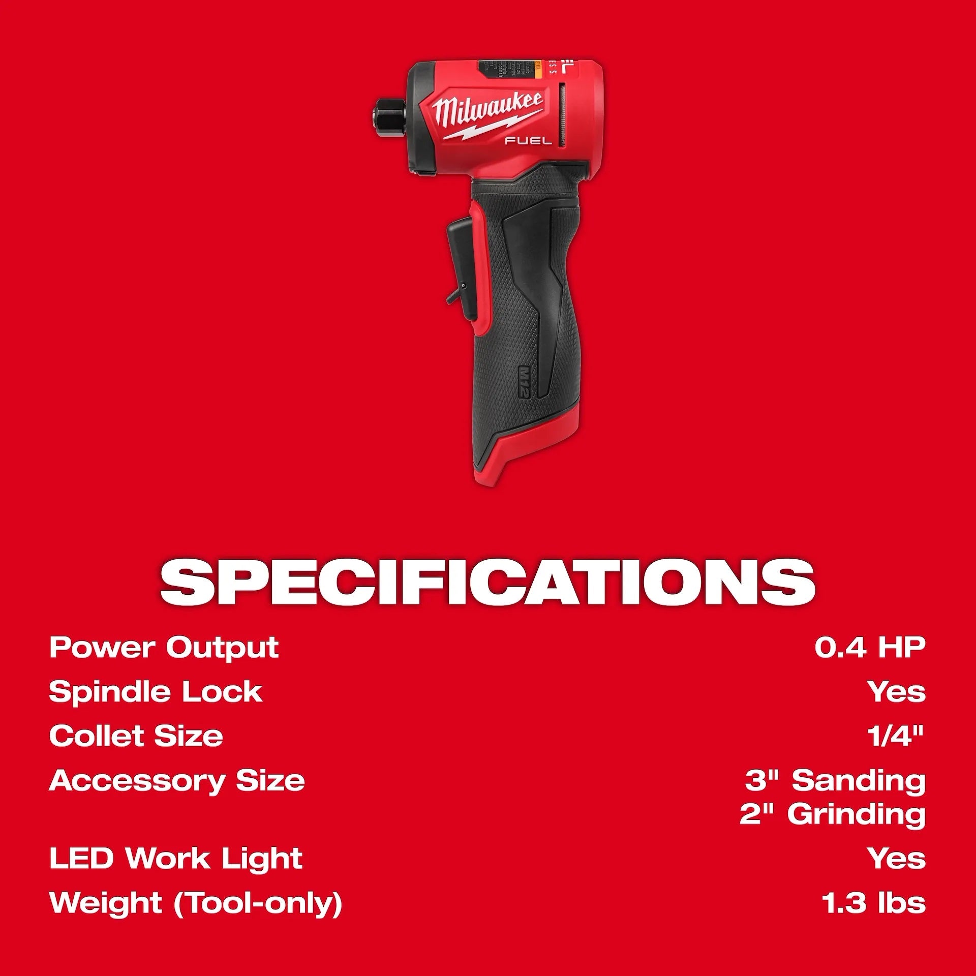 Milwaukee 3485-20 M12 Fuel Ra Die Grinder Bare