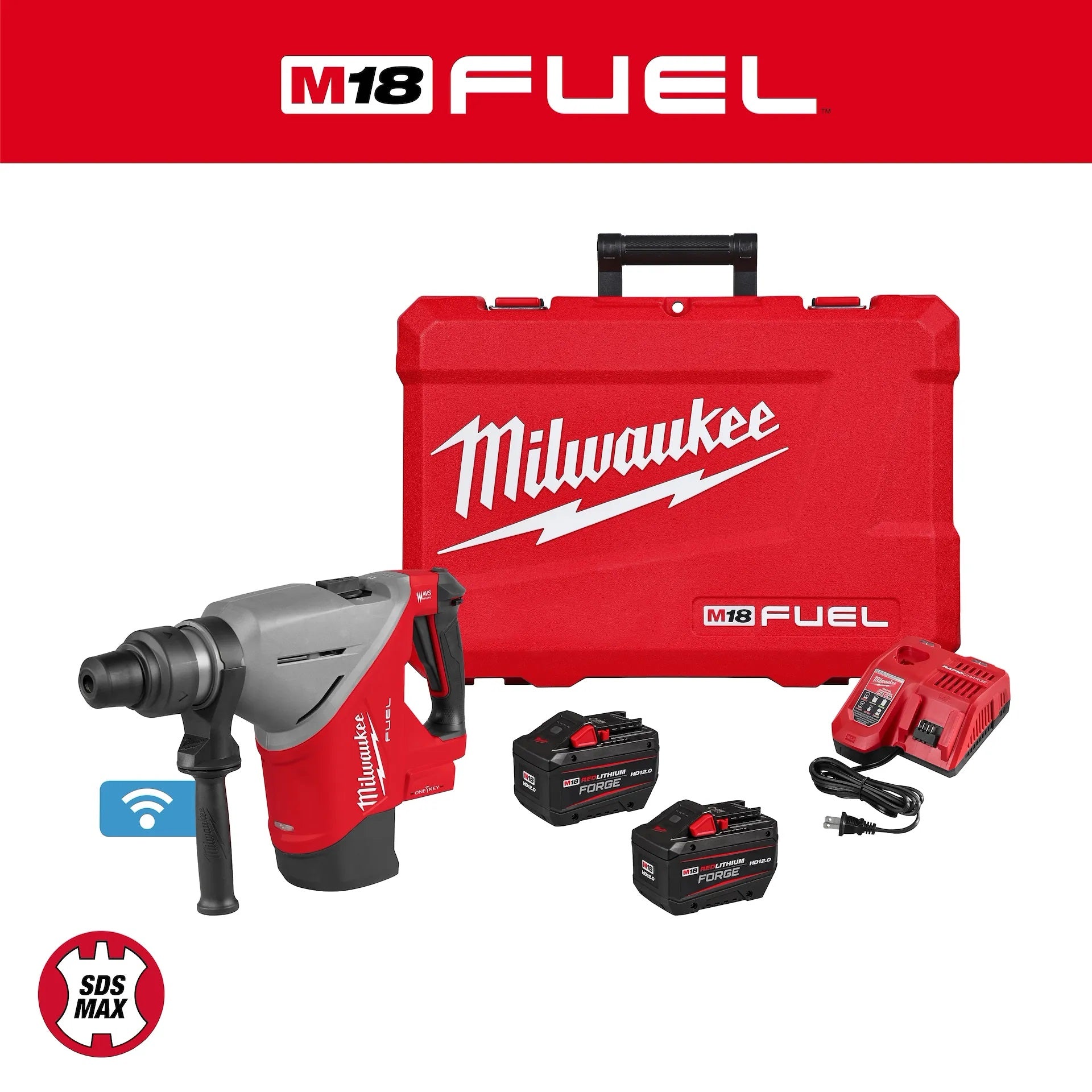 M18 FUEL™ 1-3/4 in. SDS MAX Rotary Hammer Kit w/ ONE-KEY™