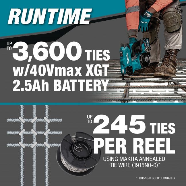 40V Max XGT Brushless Rebar
  Tying Tool Kit (2 x 2.5 Ah)