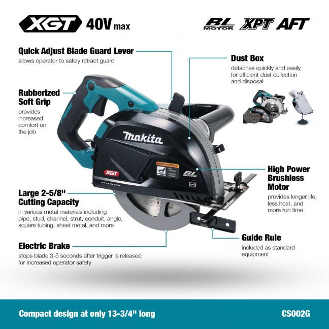 MAKITA
  CS002GZ 40V Max XGT BL 7-1/4 in. Metal Cutting Circular Saw, Tool Only