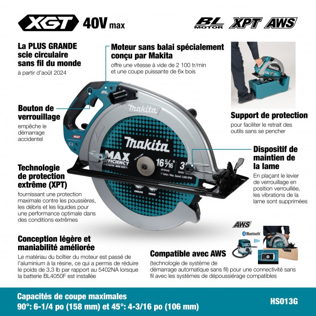 MAKITA
  HS013GZ 40V Max XGT 16-5/16 in. Circular Saw w/AWS, Tool Only