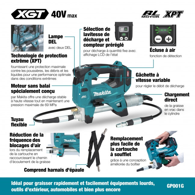 MAKITA GP001GZ 40V Max XGT BL
  Grease Gun, Tool Only