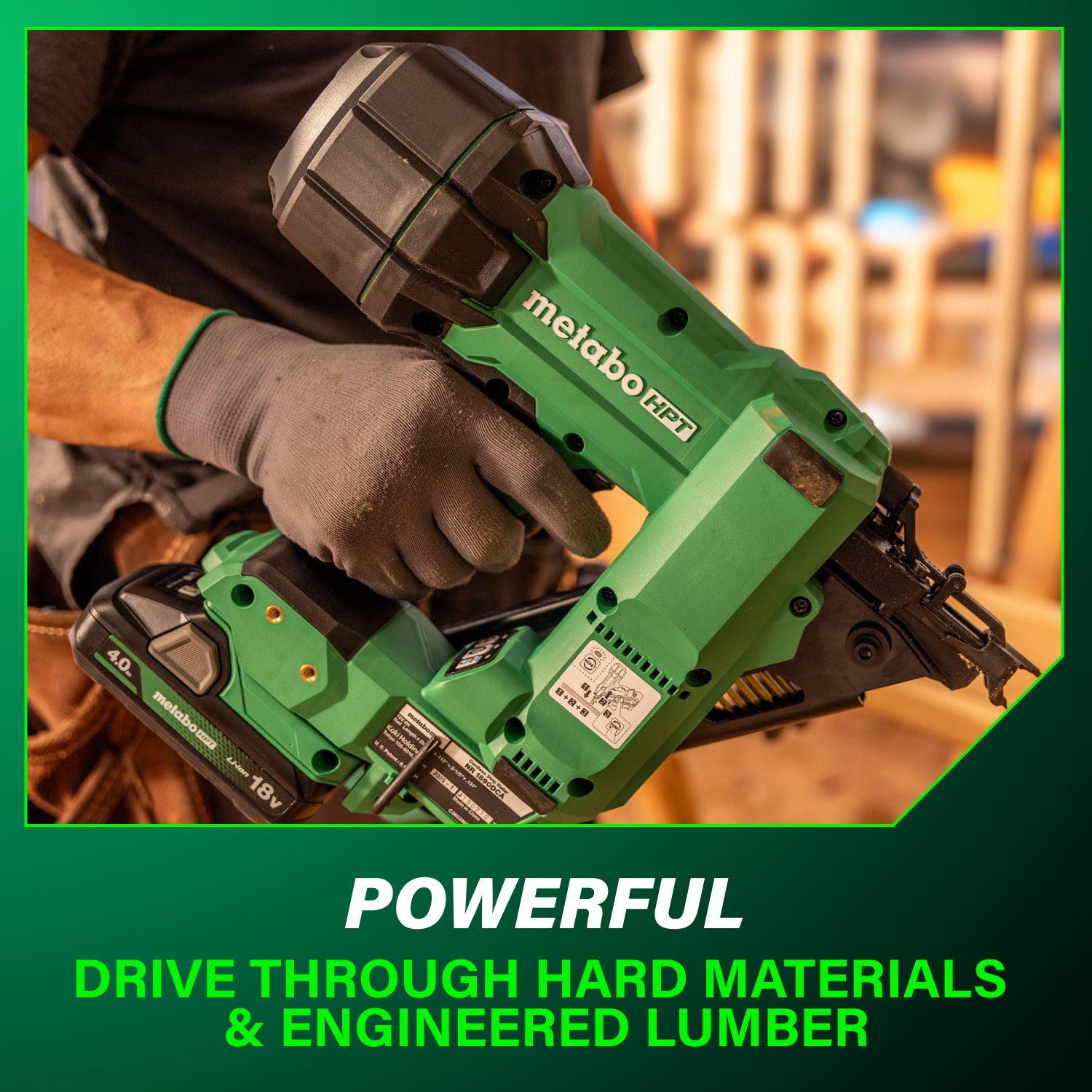 Metabo HPT NR1890DCAM 18V MultiVolt Cordless 30 Degree 3-1/2 in. Paper Tape Framing Nailer (1x4.0Ah)