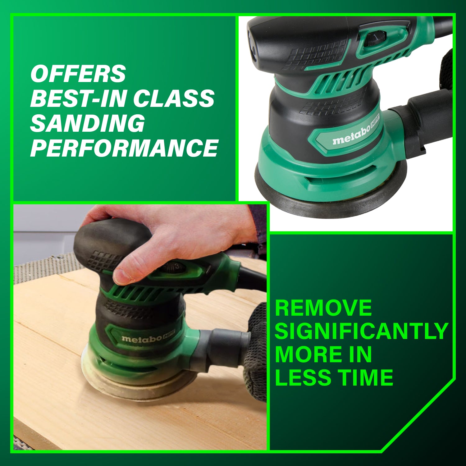 Metabo HPT SV13YSTM 5 Inch Variable Speed Random Orbit Finishing Sander
