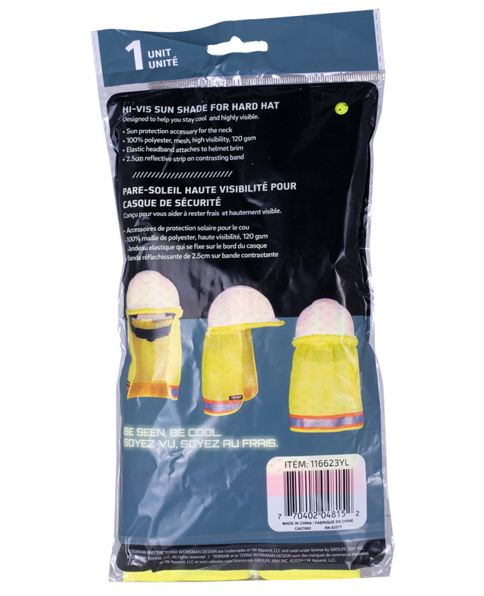 TERRA 116623 Hi-Vis Sun Shade For Hard Hat