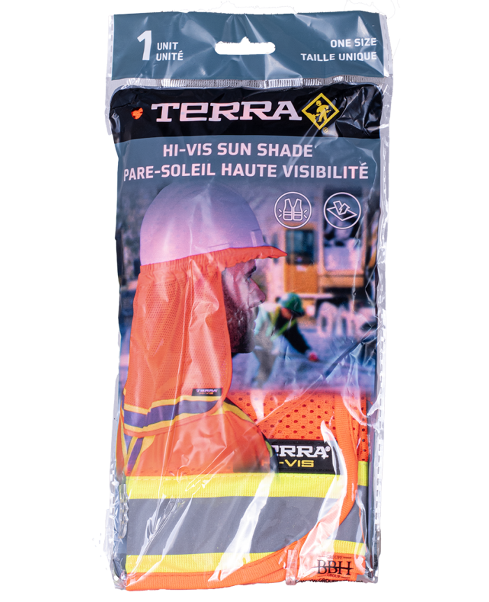 TERRA 116623 Hi-Vis Sun Shade For Hard Hat
