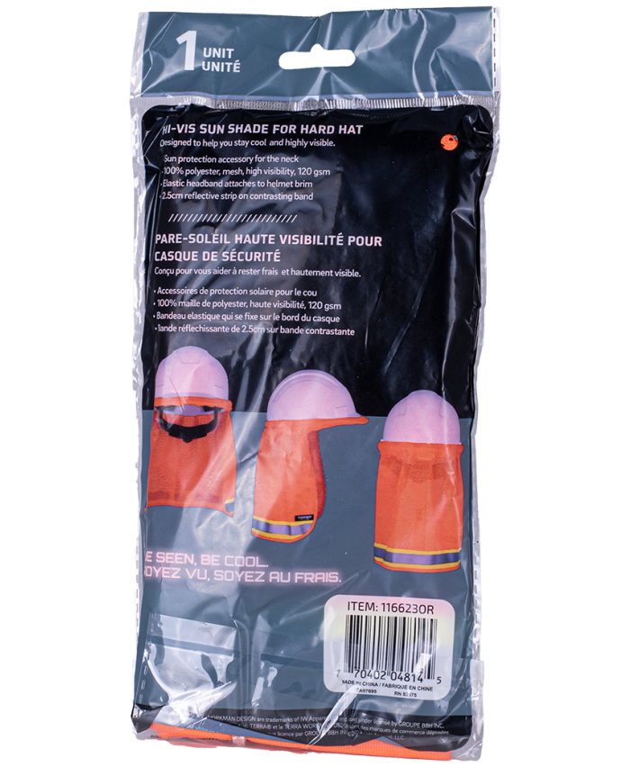 TERRA 116623 Hi-Vis Sun Shade For Hard Hat