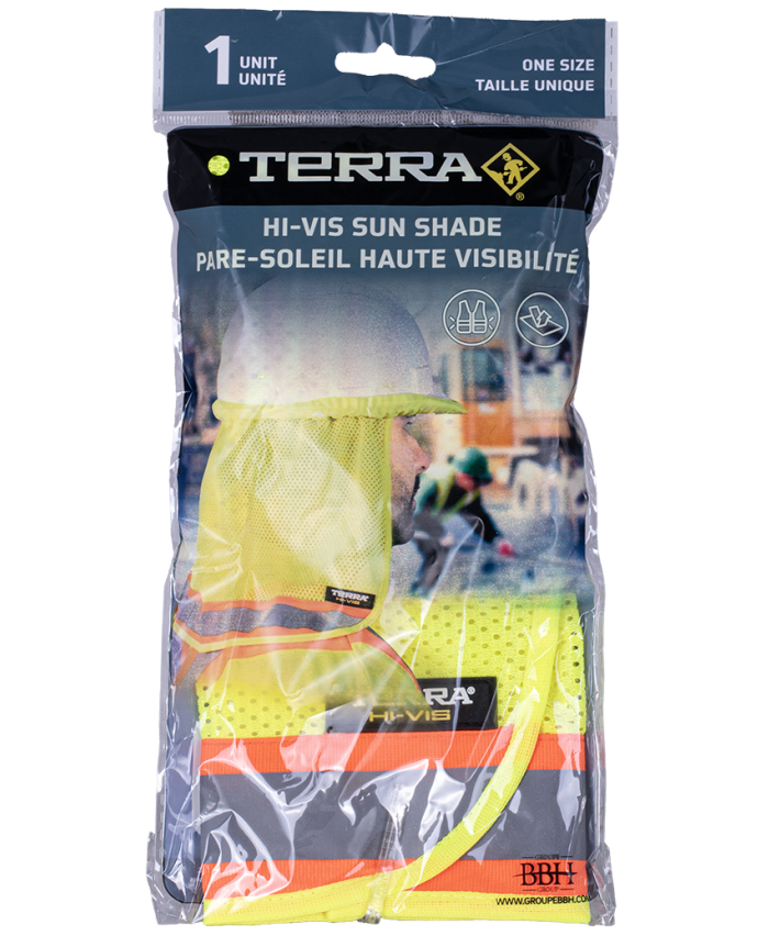 TERRA 116623 Hi-Vis Sun Shade For Hard Hat
