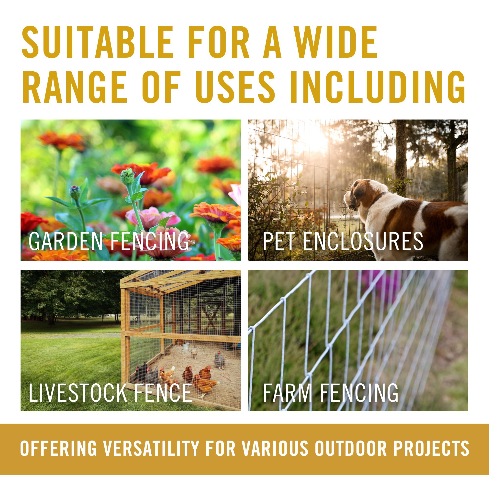 Welded Wire Fence Mesh Poultry Netting - Galv. 4 ft. x 25 ft.