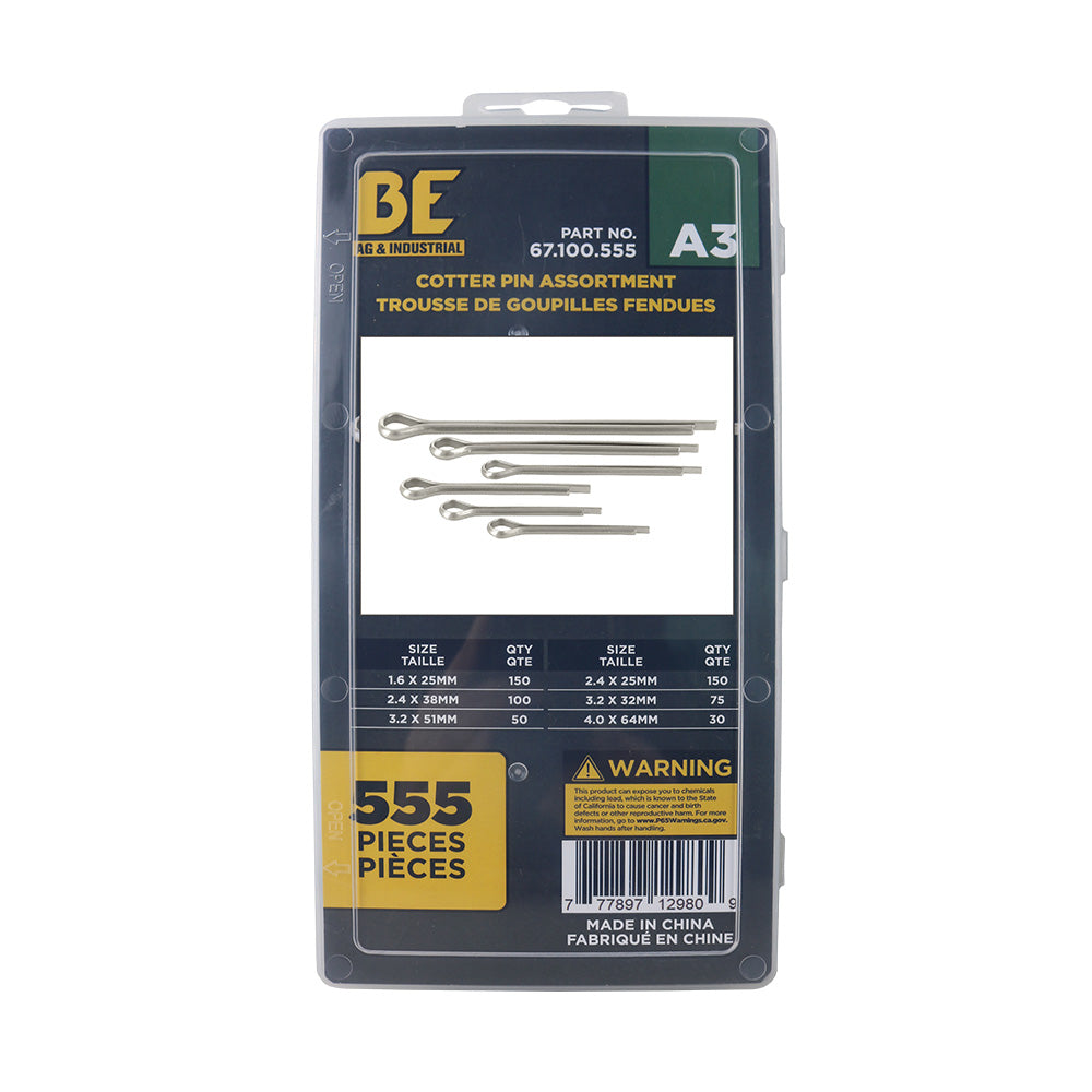 Braber 67.100.555 Cotter Pin Assort 555Pcs